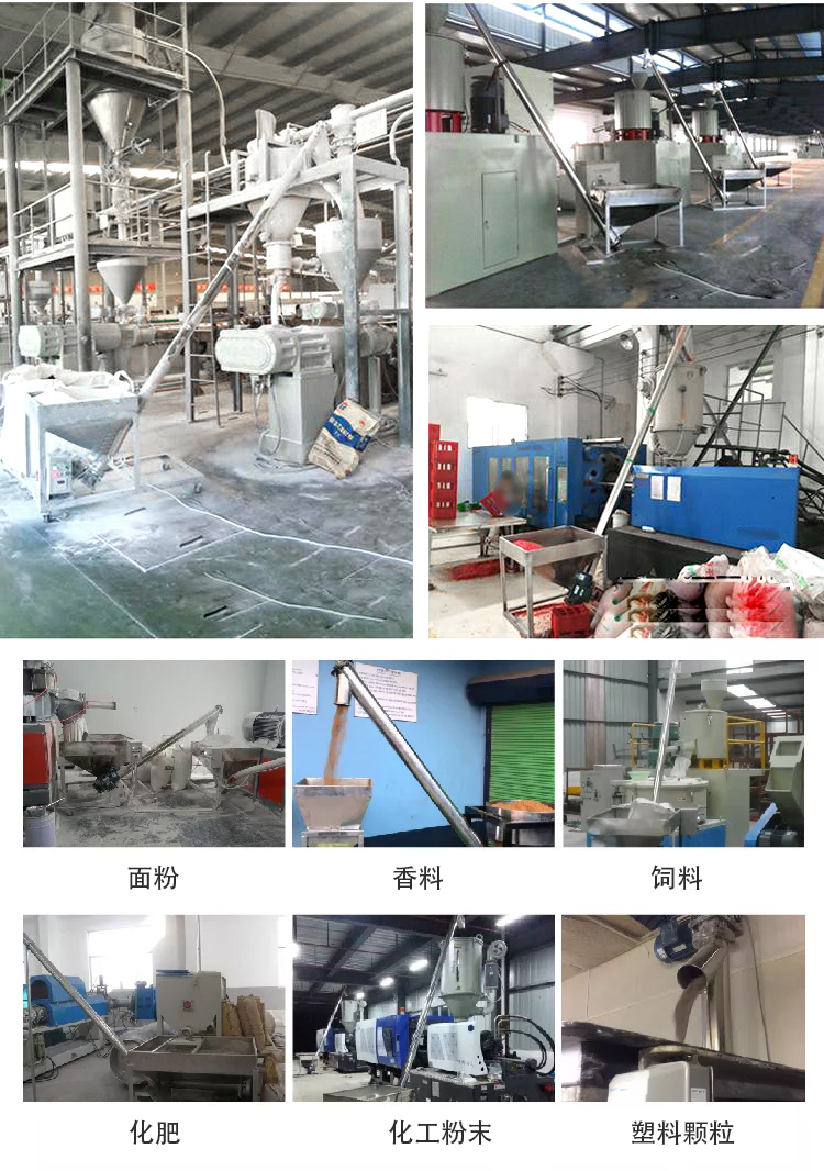 傾斜螺旋輸送機(jī)適用范圍：建材行業(yè)，化工行業(yè)，電力行業(yè)，煤炭行業(yè)，食品行業(yè)，造紙行業(yè)等